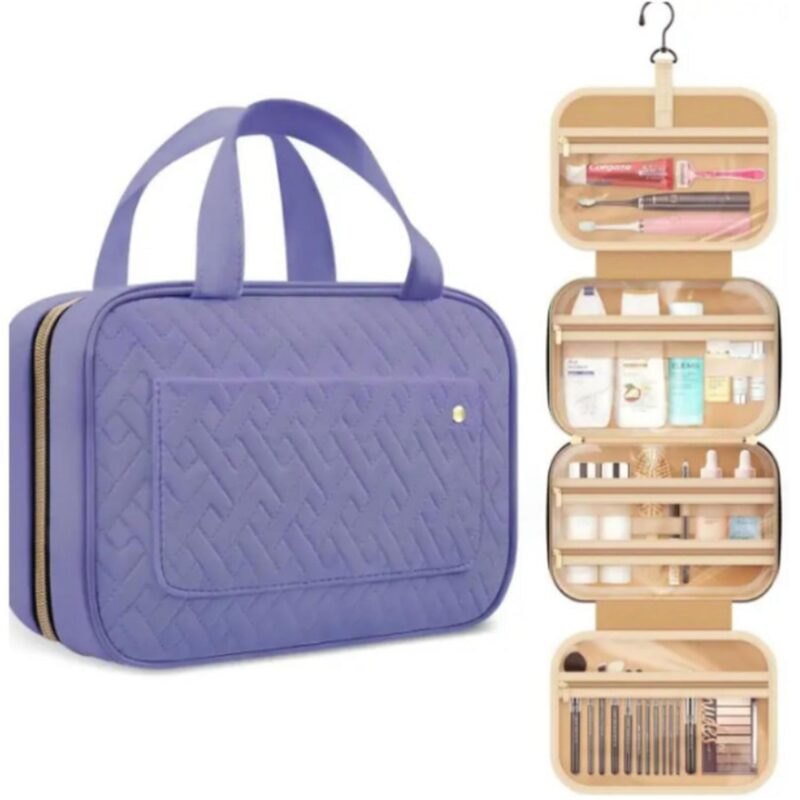 Custom Travel Toiletry Bag With Hanging Hook - 3