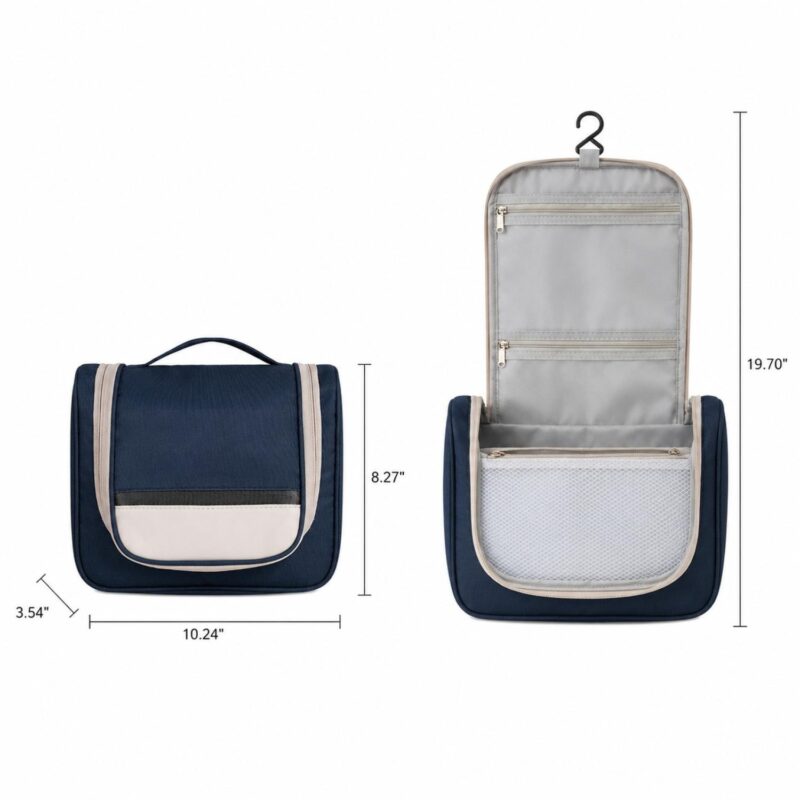 Custom Travel Toiletry Bag With Hooks - 1