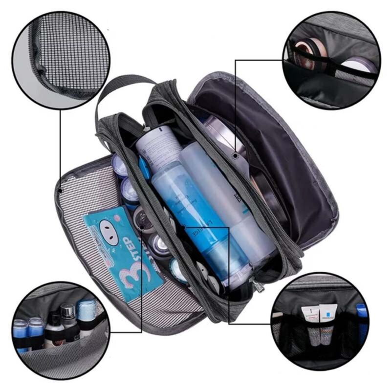 Custom Travel Toiletry Bag for Men Hanging Dopp Kit Shaving Bag Toiletries Organizer for Traveling - 2