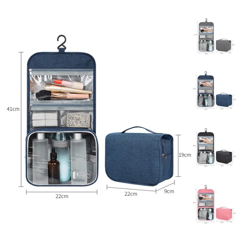 Custom Travel Toiletry Kit Organizer with Waterproof Pocket - 1