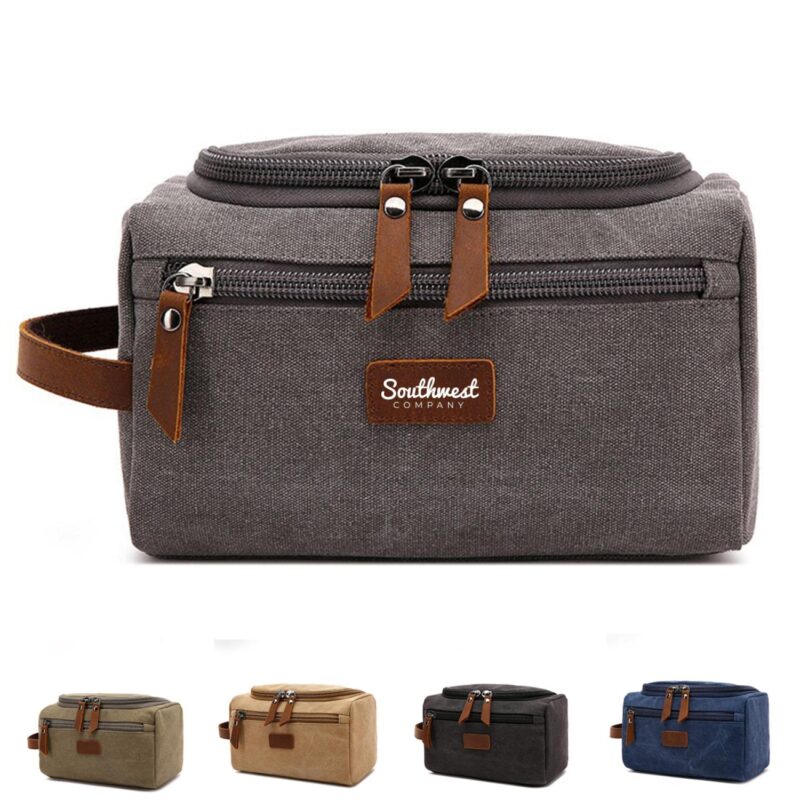 Custom Traveler's Essential Canvas Toiletry Bag