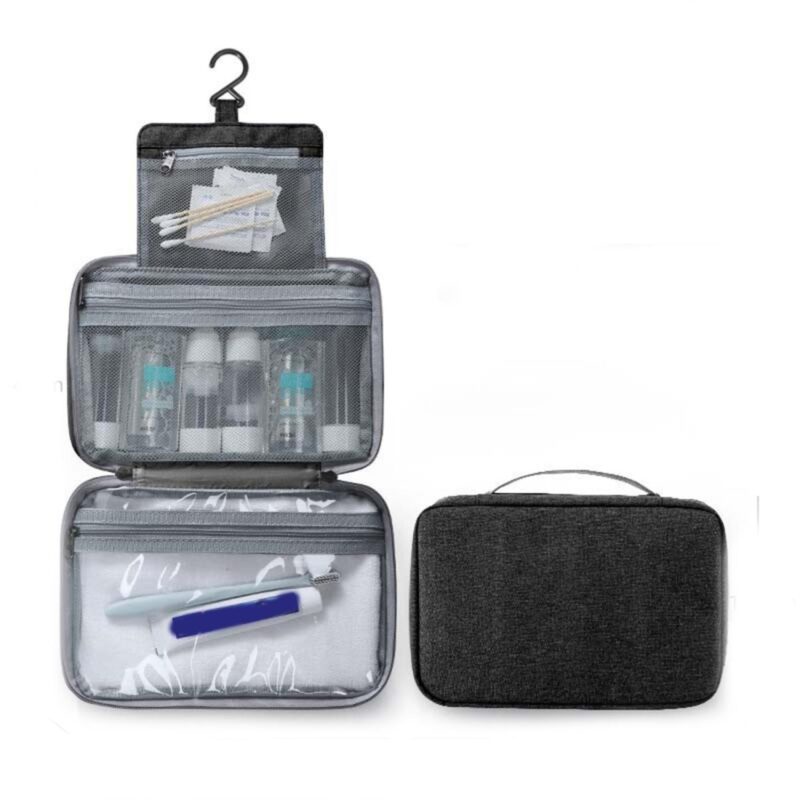 Custom Traveler's Essential Portable Foldable Toiletry Bag with Hook - 6