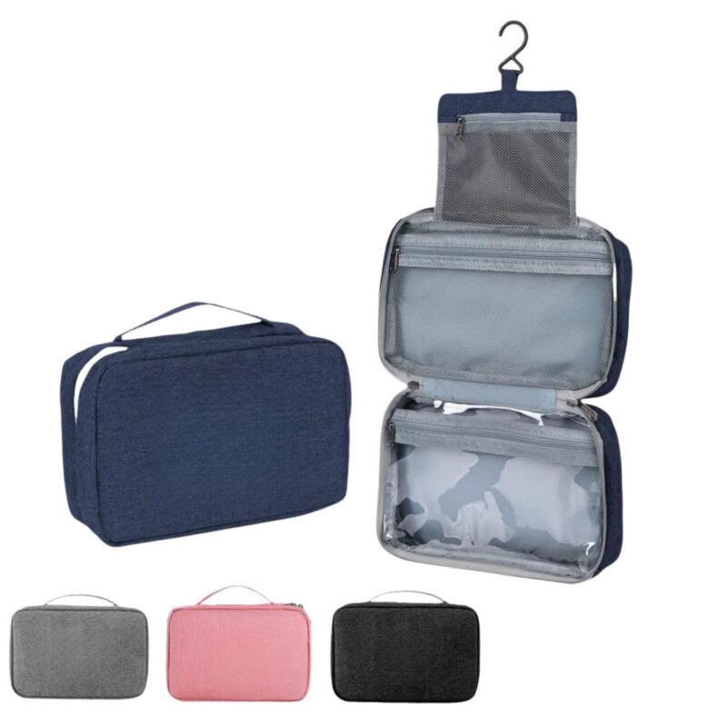 Custom Tri-Fold Hanging Toiletry Bag - 1