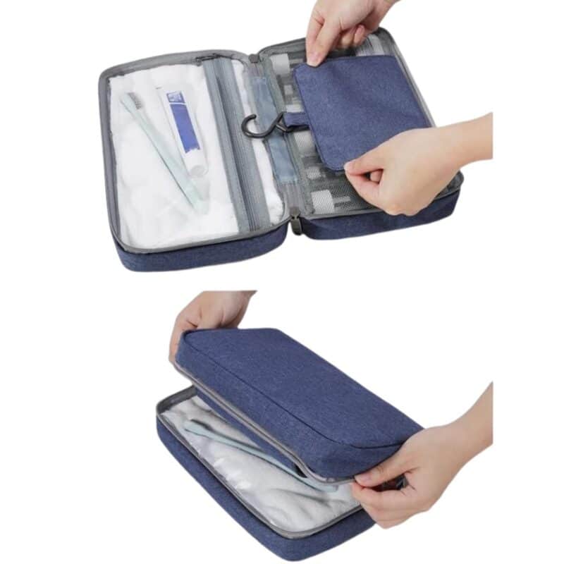 Custom Tri-Fold Hanging Toiletry Bag - 2