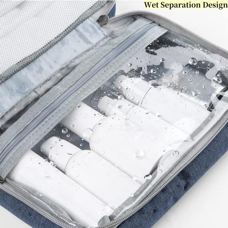 Custom Tri-Fold Hanging Toiletry Bag - 4