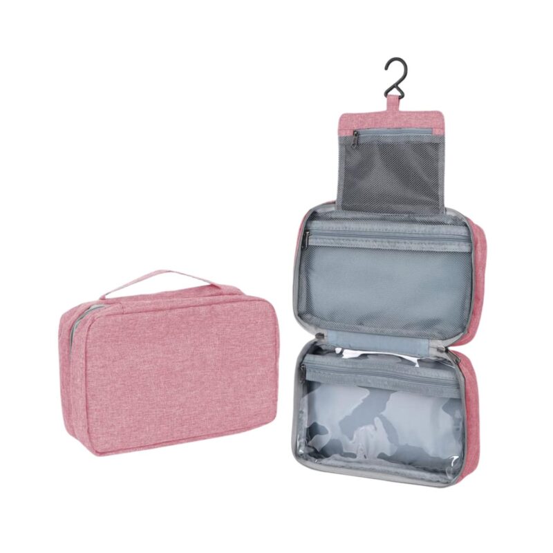 Custom Tri-Fold Hanging Toiletry Bag - 7