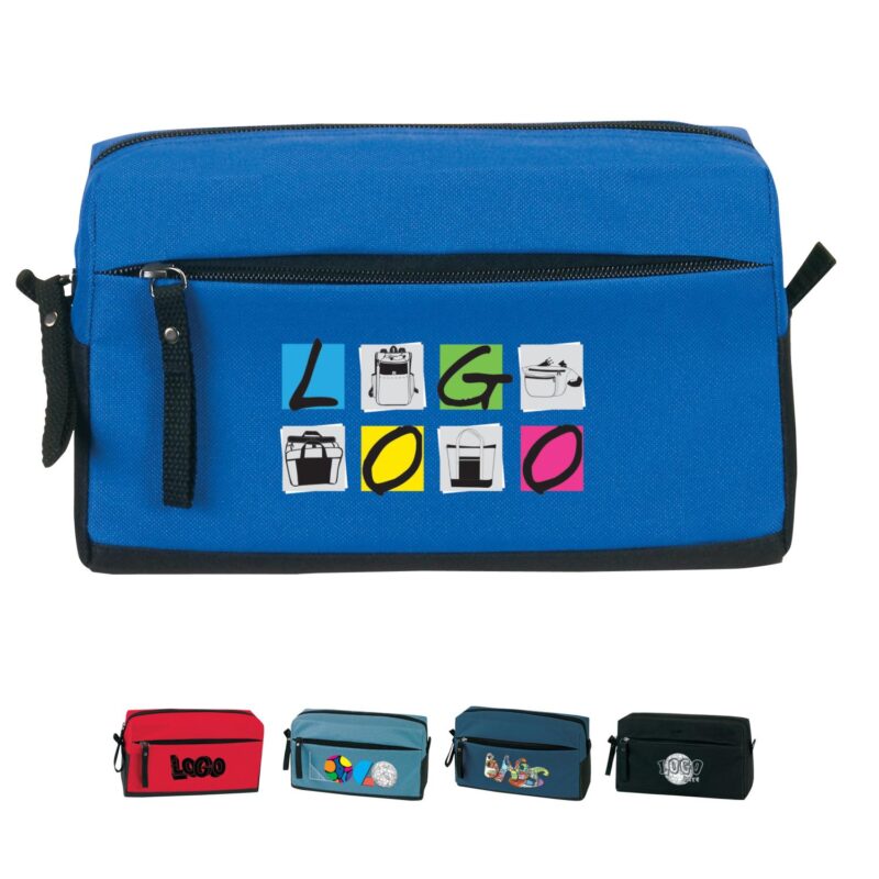 Custom Two-Tone Dopp Kit Toiletry Bag