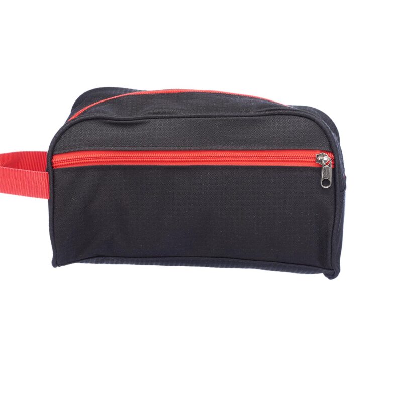 Custom Two-Tone Travel Toiletry Bag W/ Colored Handle & Zipper (10" x 5") - 1