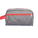Custom Two-Tone Travel Toiletry Bag W/ Colored Handle & Zipper (10" x 5") - 3