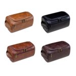 Custom Unisex Leather Toiletry Bag - 2