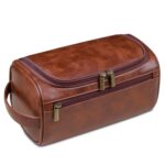 Custom Unisex Leather Toiletry Bag - 6