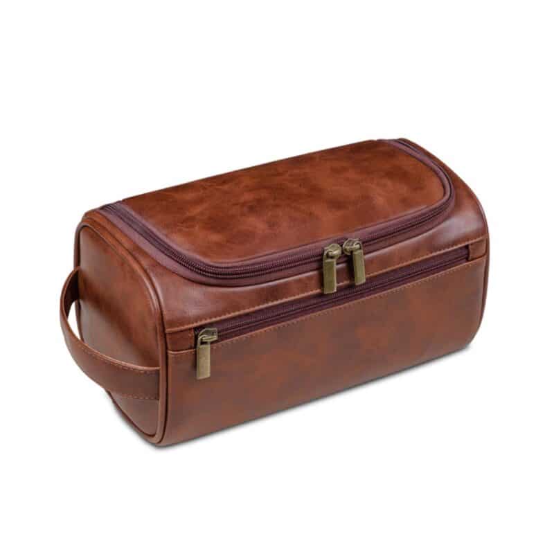 Custom Vagan Leather Organized Travel Toiletry Bag - 4