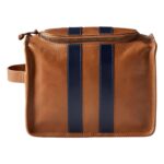 Custom Varsity Leather Toiletry Bag - 1