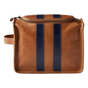 Custom Varsity Leather Toiletry Bag - 1