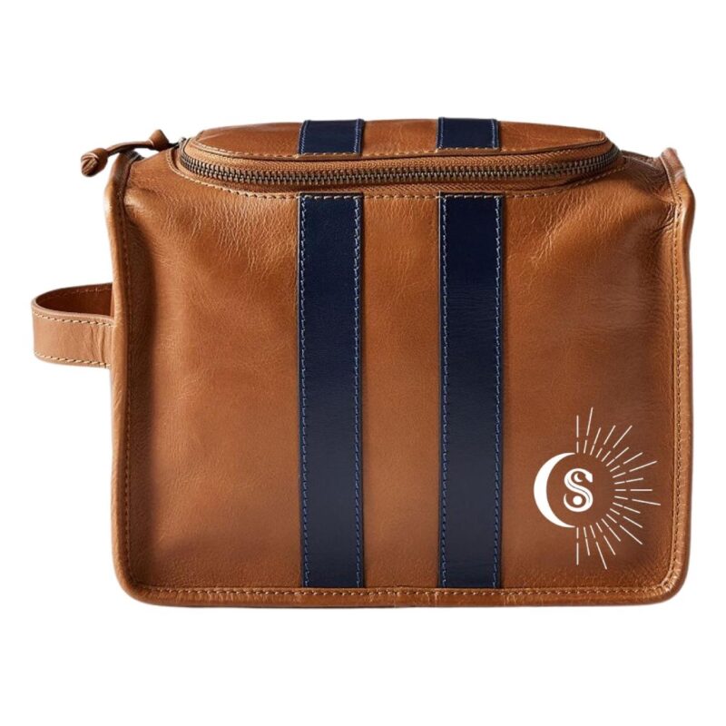 Custom Varsity Leather Toiletry Bag - 2