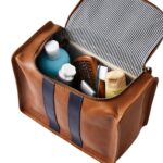 Custom Varsity Leather Toiletry Bag - 3