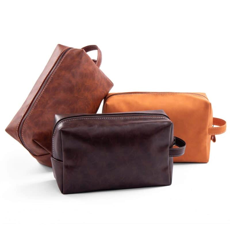 Custom Vegan Leather Travel Toiletry Dopp Kit - 1
