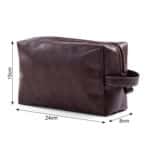 Custom Vegan Leather Travel Toiletry Dopp Kit - 3