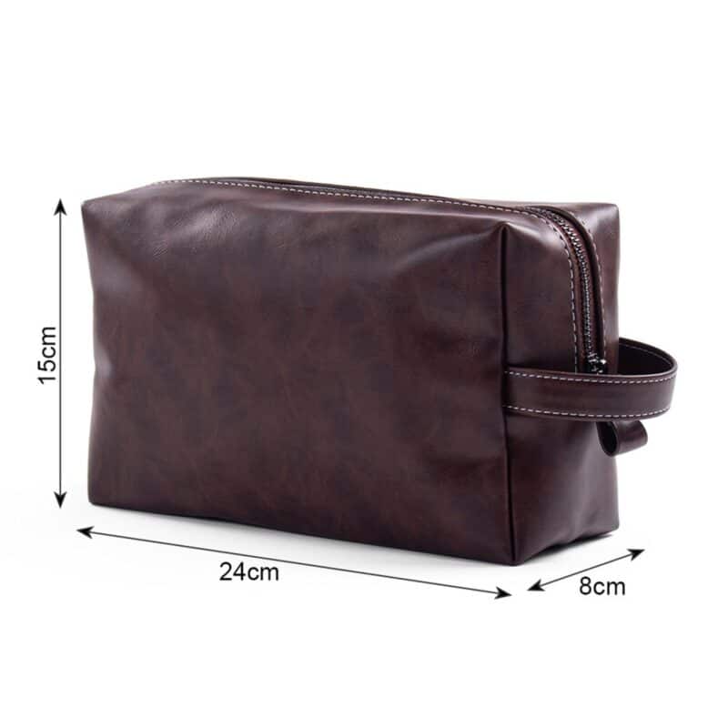 Custom Vegan Leather Travel Toiletry Dopp Kit - 3