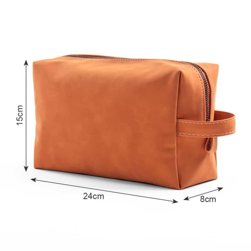 Custom Vegan Leather Travel Toiletry Dopp Kit - 4