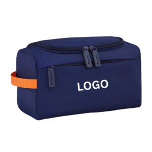 Custom Voyager 9.25" Water-Resistant Polyester Toiletry Bag with Side Handle