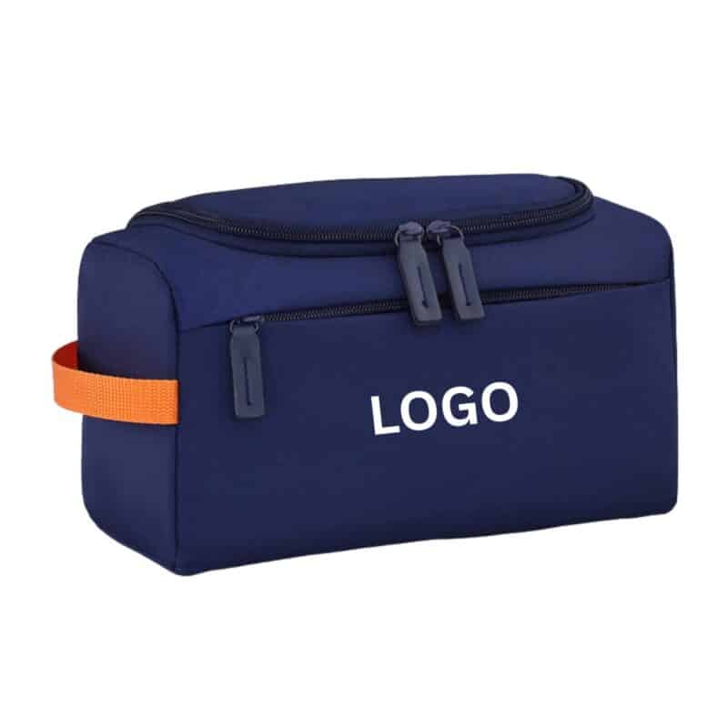 Custom Voyager 9.25" Water-Resistant Polyester Toiletry Bag with Side Handle
