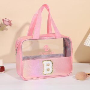 Custom W/Webbing Handle Waterproof Letter B Cosmetic Bag Toiletry Bag