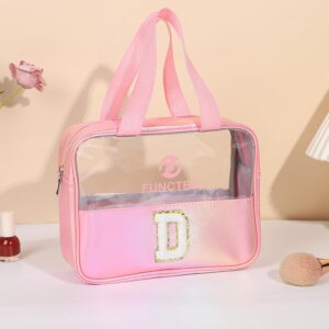 Custom W/Webbing Handle Waterproof Letter D Cosmetic Bag Toiletry Bag