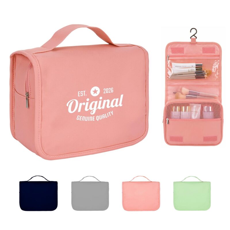 Water-Resistant-600D-Hanging-Toiletry-Bag-325211 Custom Water-Resistant 600D Hanging Toiletry Bag