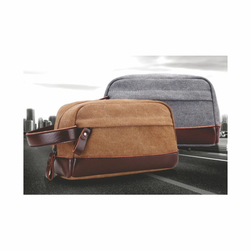 Custom Water Resistant Canvas Toiletry Bag - 7