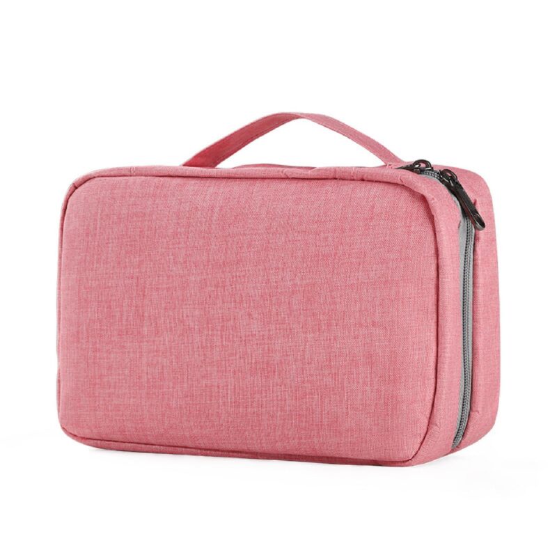 Custom Water Resistant Foldable Wash Gargle Bag Toiletry Bag w/ Handle Hook - 3