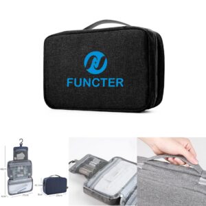 Custom Water Resistant Foldable Wash Gargle Bag Toiletry Bag w/ Handle Hook