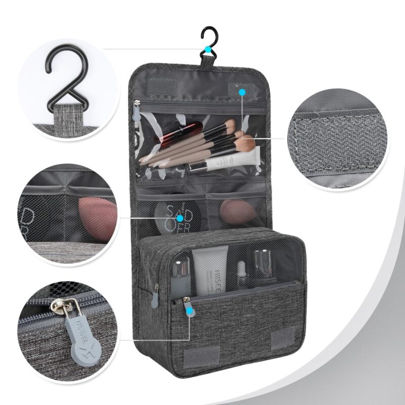 Custom Water-Resistant Hanging Toiletry Bag - 1