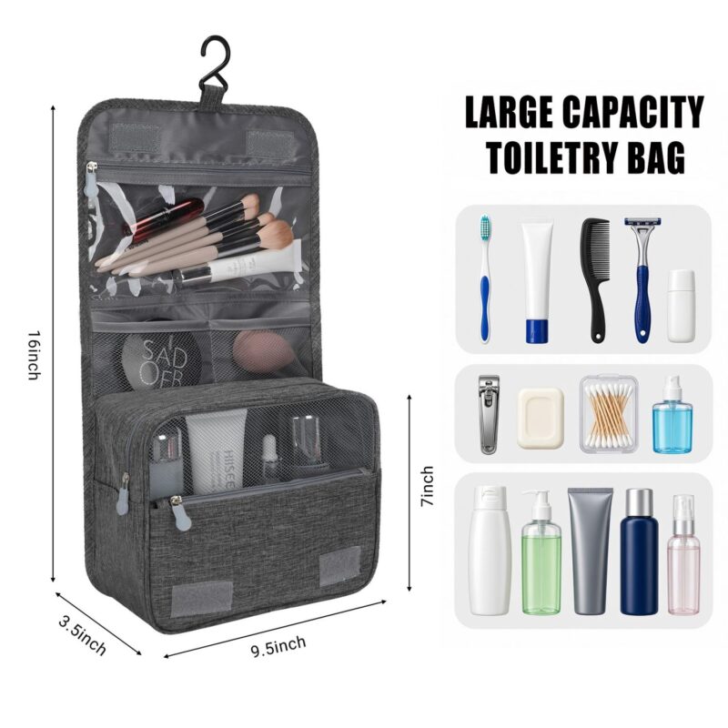 Custom Water-Resistant Hanging Toiletry Bag - 2
