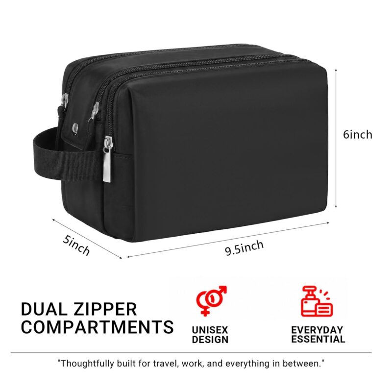 Custom Water-Resistant Nylon Toiletry Bag with Tech Organizer - 4