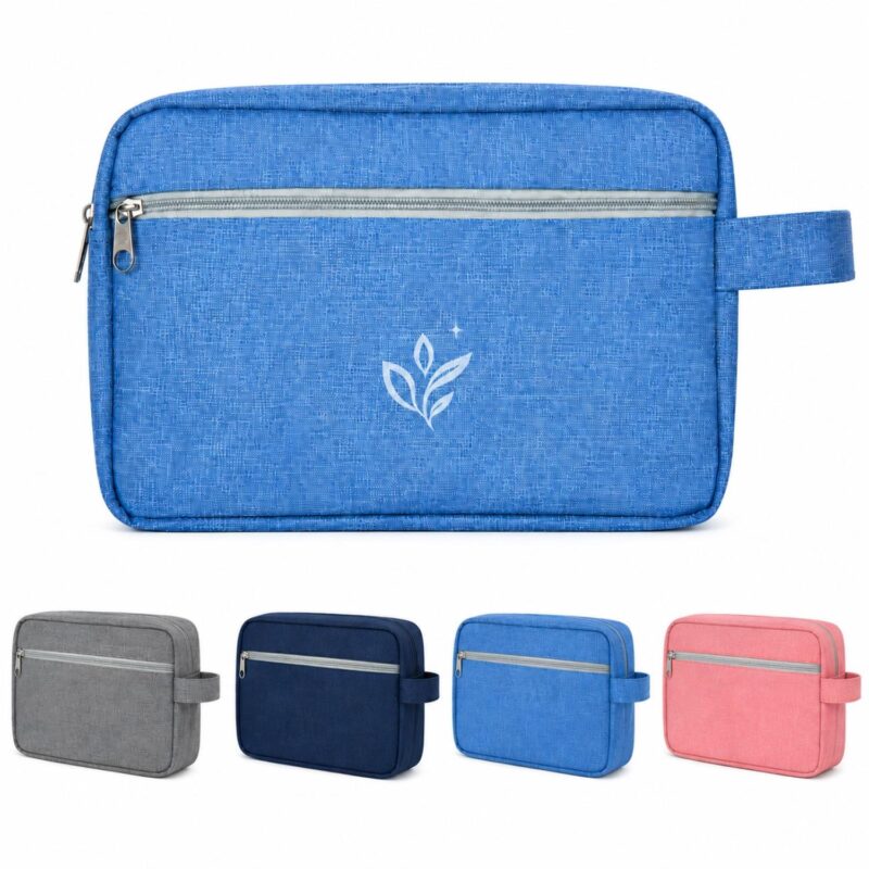 Custom Water Resistant Polyester Travel Toiletry Bag