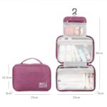 Custom Water Resistant Toiletry Bag Makeup Bag Cosmetic Bag Travel Organizer With Hook - 2