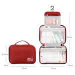 Custom Water Resistant Toiletry Bag Makeup Bag Cosmetic Bag Travel Organizer With Hook - 4