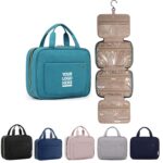 Custom Water-Resistant Toiletry Bag With Hanging Hook
