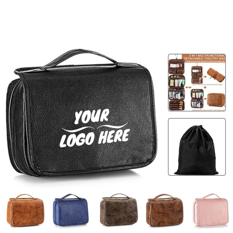 Custom Water-resistant Hanging Travel Toiletry Bag