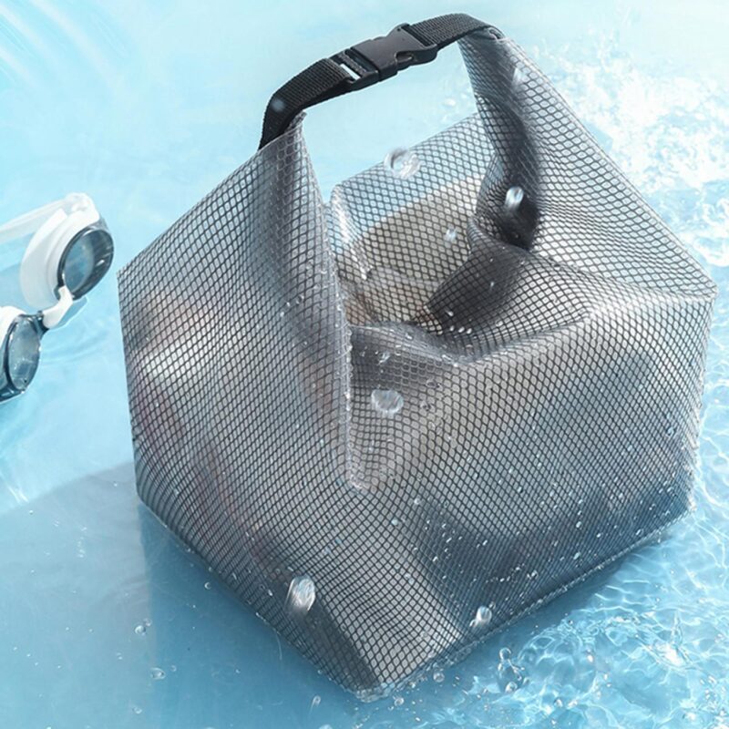 Custom Waterproof Beach Swimming Mesh Toiletry Bag - 5