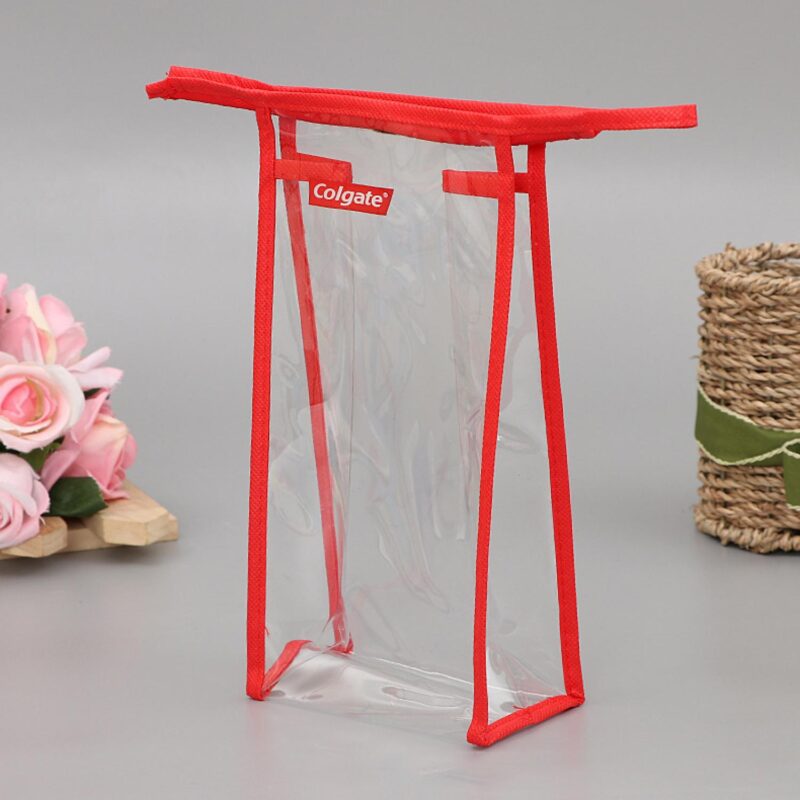 Custom Waterproof Clear PVC Toiletry Bag (7"x8"x1.6")