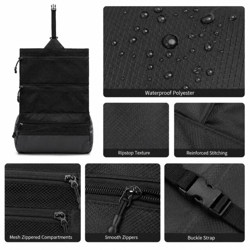 Custom Waterproof Foldable Travel Toiletry Bag - 2