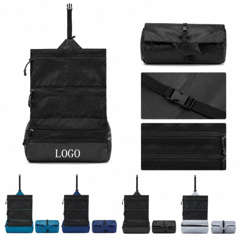 Custom Waterproof Foldable Travel Toiletry Bag
