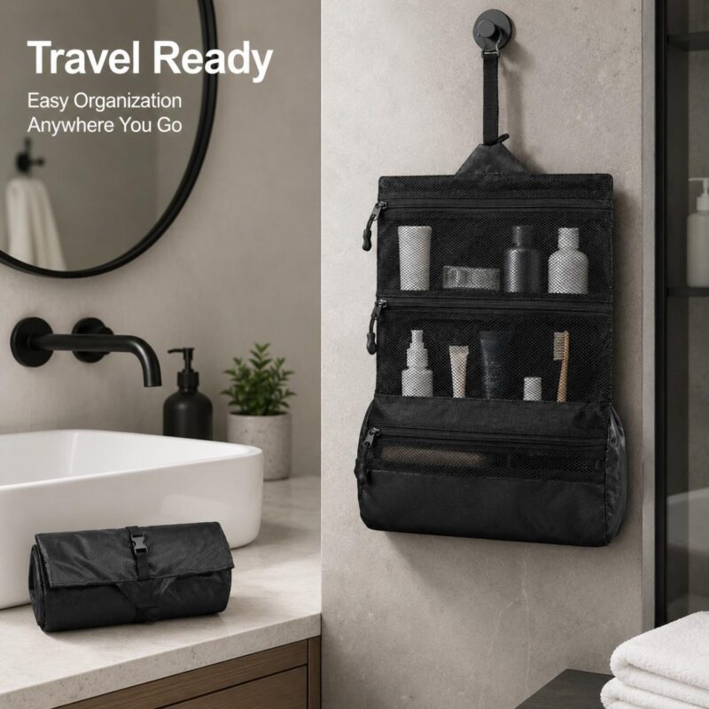 Custom Waterproof Foldable Travel Toiletry Bag - 9