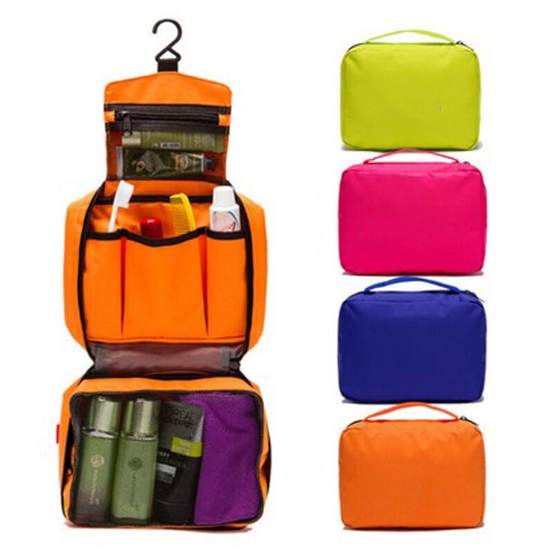 Custom Waterproof Hanging Toiletry Kit with Multiple Pockets - 1