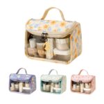 Custom Waterproof Large Cosmetic Bag Toiletry Bag W/Flip