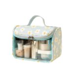 Custom Waterproof Large Cosmetic Bag Toiletry Bag W/Flip - 2