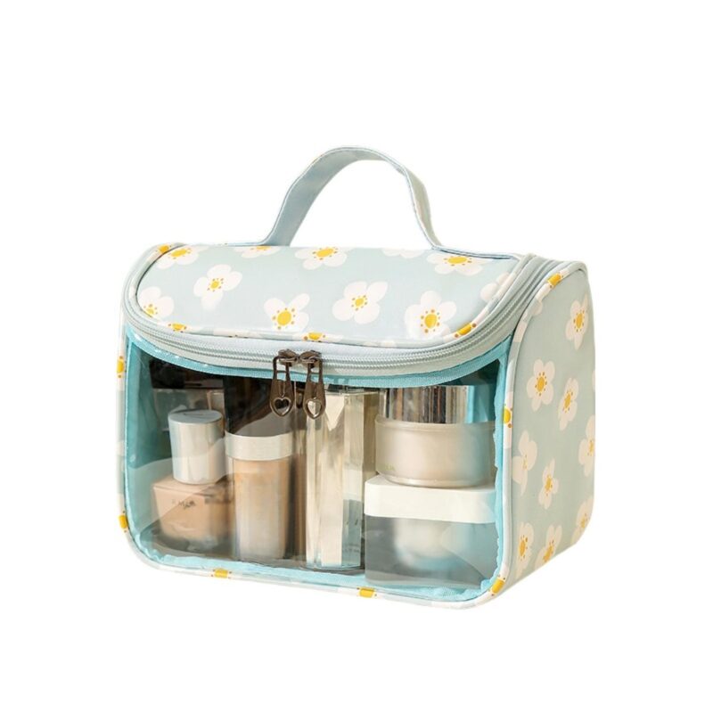 Custom Waterproof Large Cosmetic Bag Toiletry Bag W/Flip - 2