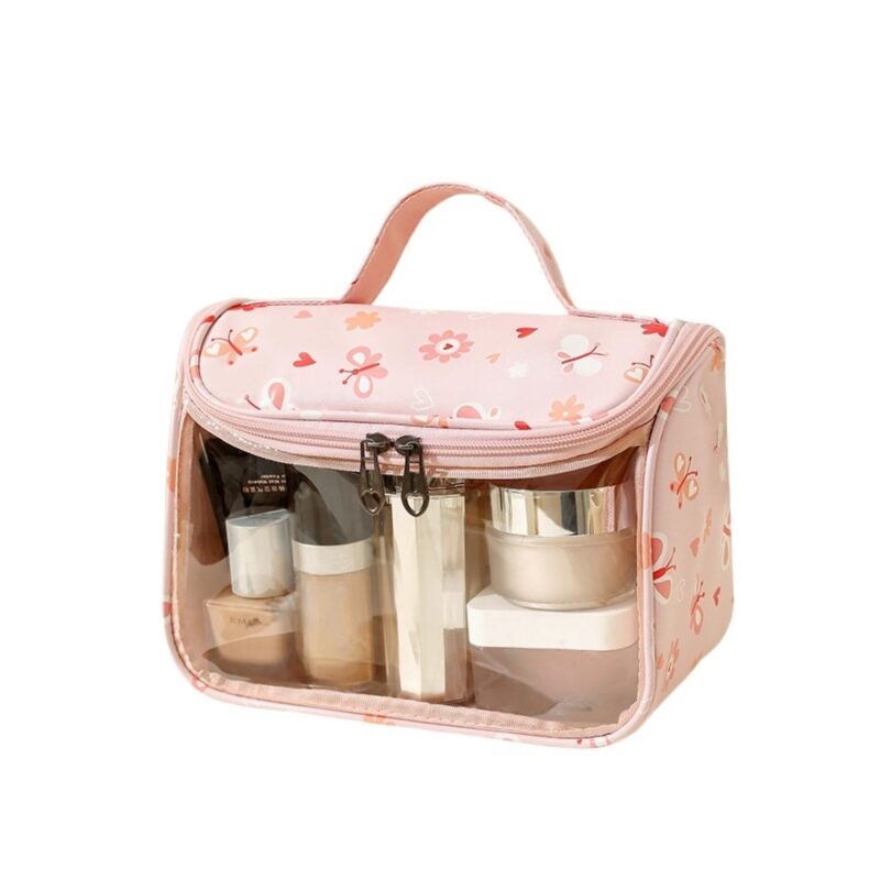 Custom Waterproof Large Cosmetic Bag Toiletry Bag W/Flip - 4